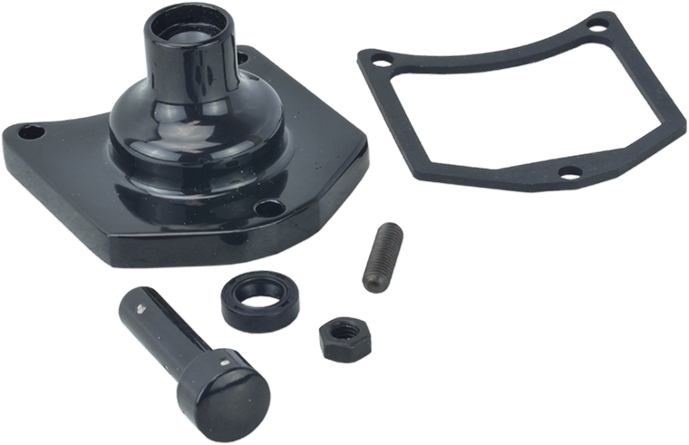 Drag Specialties - Solenoid End Cover - Starter Button - Gloss Black - Solenoid End Cover/Starter Button - 79-4007