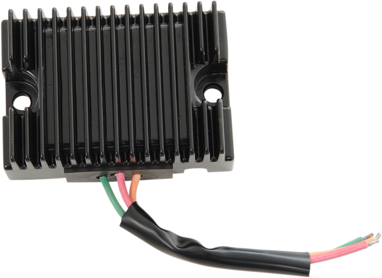 Drag Specialties - Regulator - 12 Volt - Black - Solid-State Regulator - 12VBK