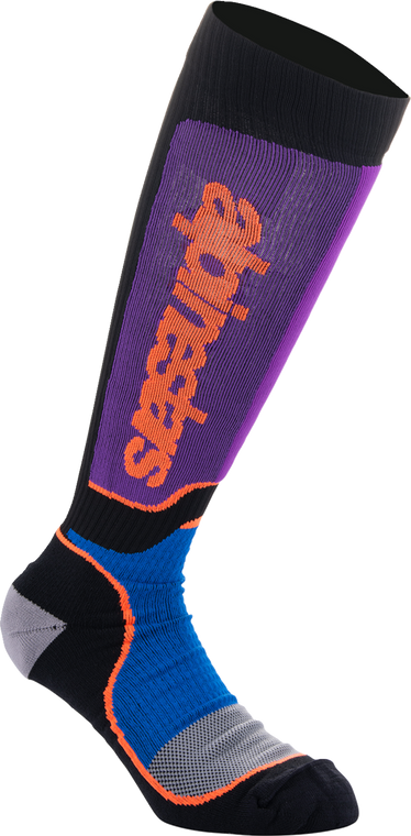 Alpinestars - Sock Mx Plus Bk/bl/pur M - 4702324-1246-M