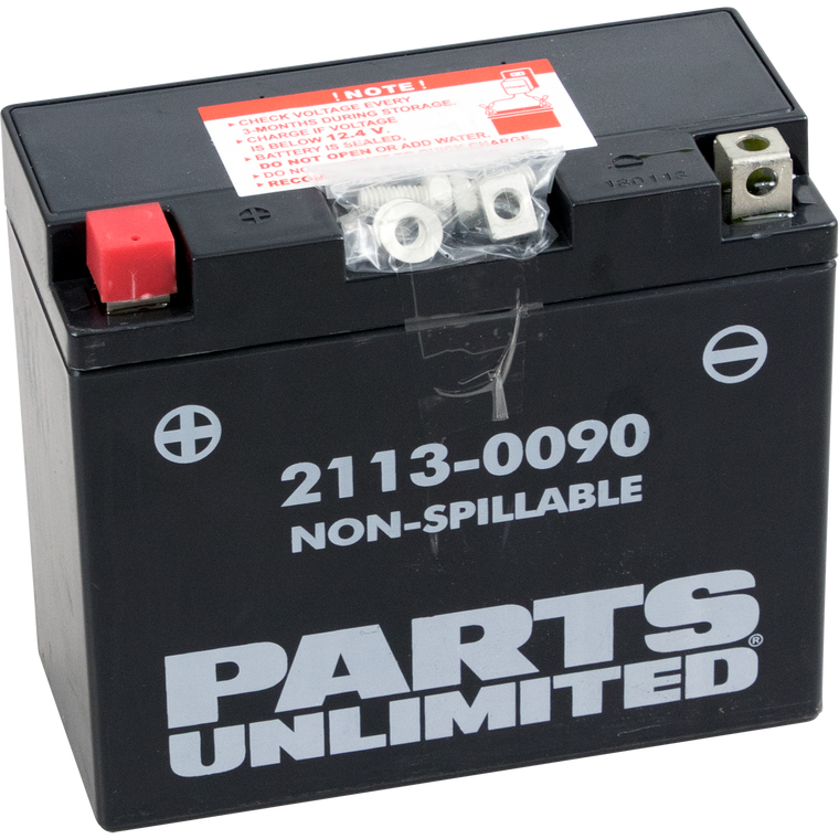 Parts Unlimited - AGM Battery - YT12B4/YT12B-BS - Factory-Activated AGM Maintenance-Free Battery - CT12B4