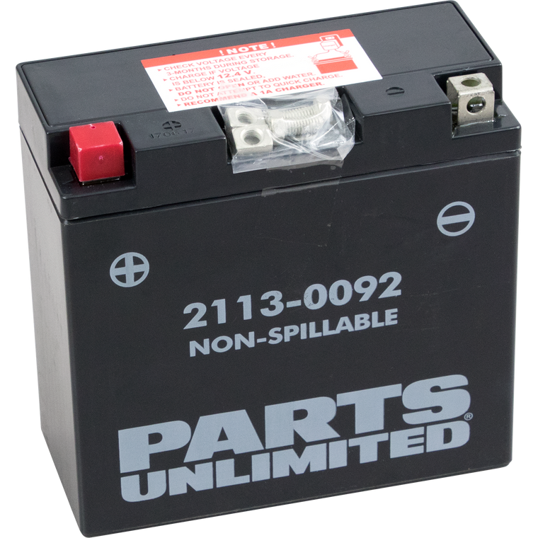Parts Unlimited - AGM Battery - YT14B4 - Factory-Activated AGM Maintenance-Free Battery - CT14B4