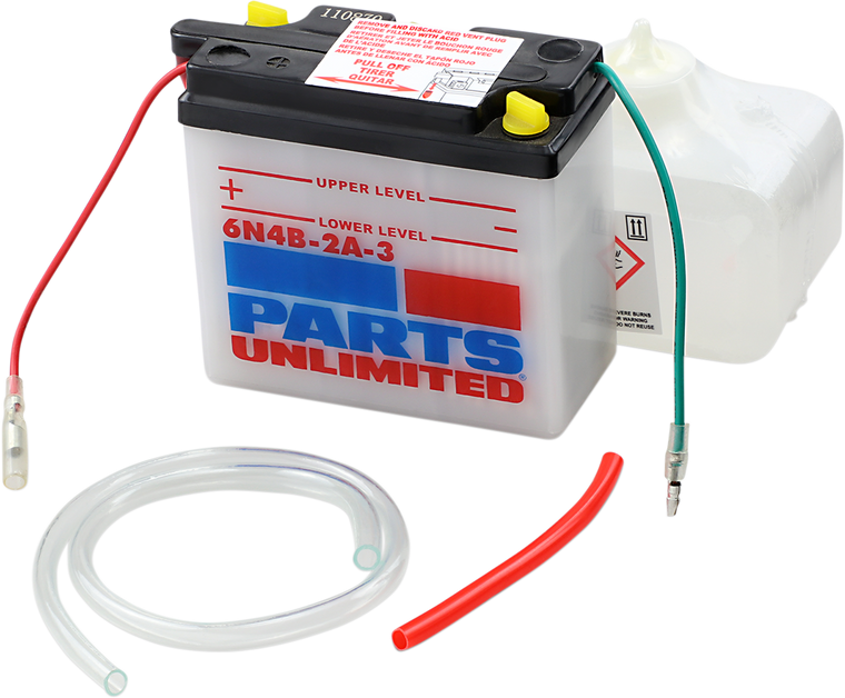 Parts Unlimited - Battery - 6N4B-2A-3 - Conventional Battery Kit - 6N4B-2A-3-FP Parts Unlimited - Battery - 6N4B-2A-3 - Conventional Battery Kit - 6N4B-2A-3-FP