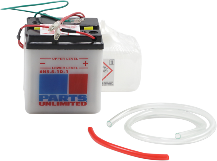 Parts Unlimited - Battery - 6N5.5-1D-1 - Conventional Battery Kit - 6N5.5-1D-1-FP