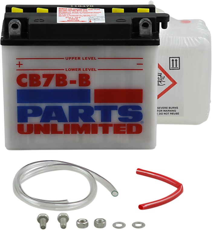 Parts Unlimited - Battery - YB7B-B - Heavy-Duty 12v Battery Kit - CB7B-B-FP