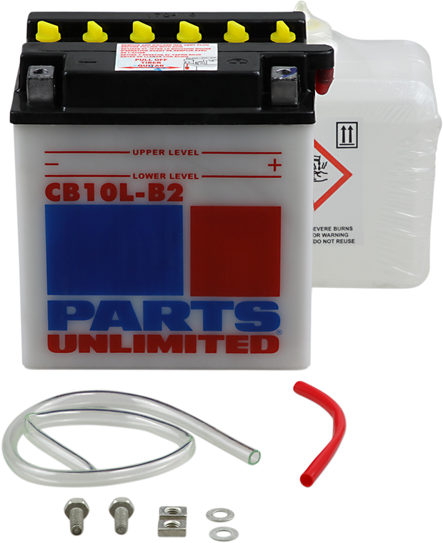 Parts Unlimited - Battery - YB10L-B2 - Heavy-Duty 12v Battery Kit - RCB10L-B2-FP Parts Unlimited - Battery - YB10L-B2 - Heavy-Duty 12v Battery Kit - RCB10L-B2-FP