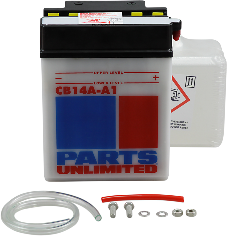 Parts Unlimited - Battery - YB14A-A1 - Heavy-Duty 12v Battery Kit - CB14A-A1-FP