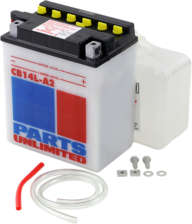 Parts Unlimited - Battery - YB14L-A2 - Heavy-Duty 12v Battery Kit - CB14L-A2-FP