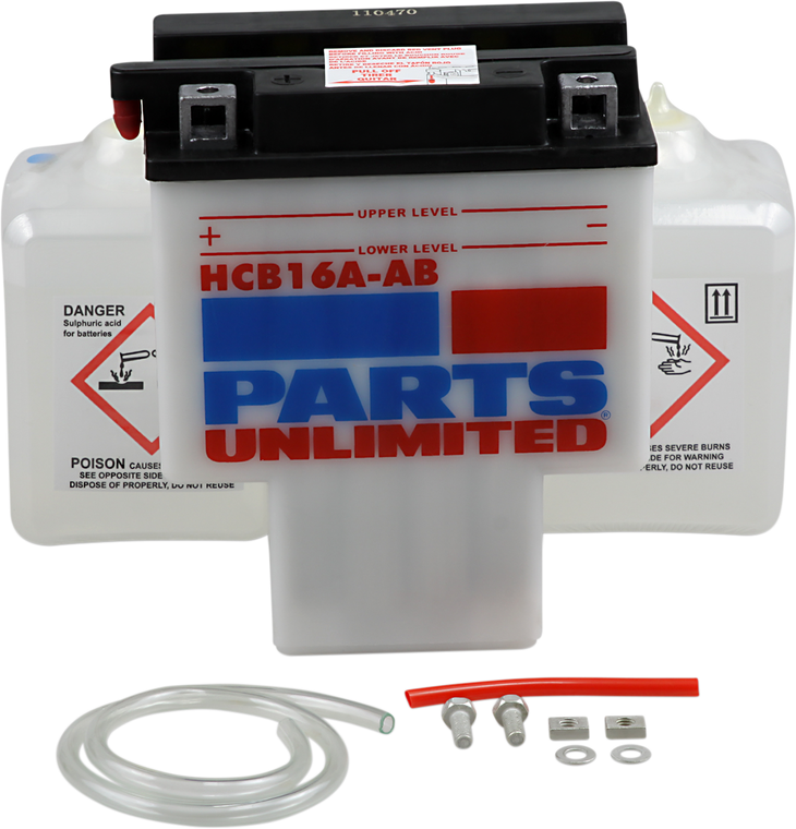 Parts Unlimited - Battery - HYB16A-AB - Heavy-Duty 12v Battery Kit - HCB16A-AB-FP