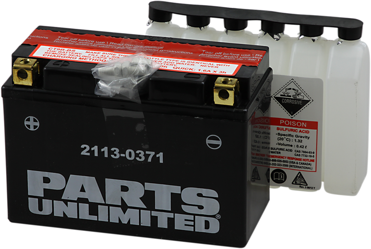 Parts Unlimited - AGM Battery - YT9B-BS - AGM Maintenance-Free Battery - CT9B-BS