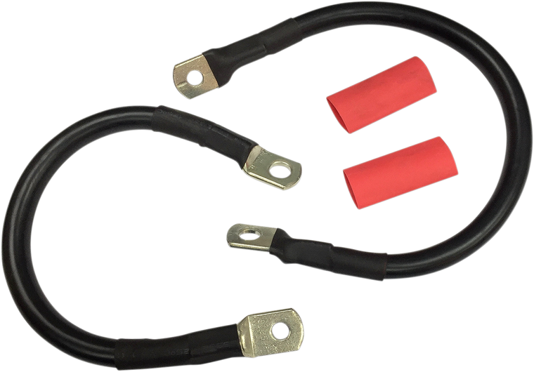 Drag Specialties - Black Battery Cable Set - '89-'08 ST - Battery Cable Set - E25-0091B-D1
