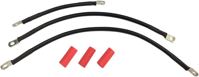 Drag Specialties - Black Battery Cable Set - '84-'88 ST - Battery Cable Set - E25-0091B-T4