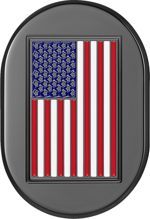 Figurati Designs - Cover Antenna Rear Fender Right American Flag Black - FD21-AC-BLK-RT
