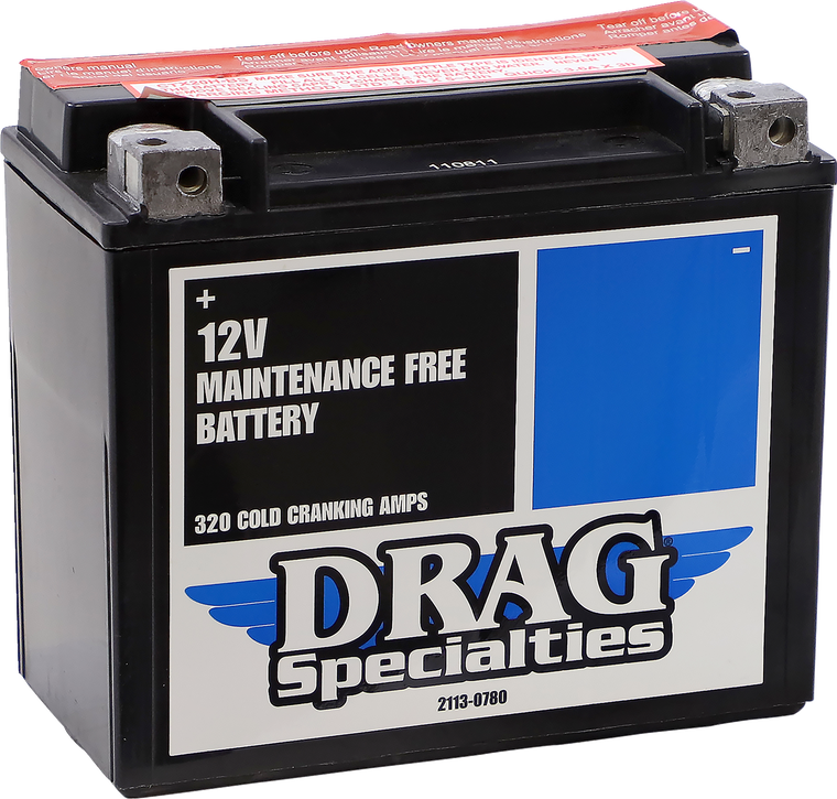 Drag Specialties - Battery - YTX20HBSFT - AGM Maintenance-Free Battery - CTX20H-BS FT