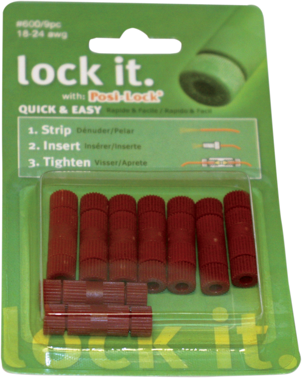Custom Dynamics - Posi-Lock Wire Connectors 18-24 Gauge - 9PK - Posi-Lock Wire Connector - 600