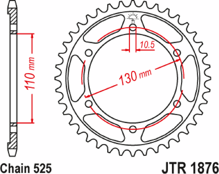 Jt Sprockets - Sprocket Rr Yamaha 42t - JTR1876.42 Jt Sprockets - Sprocket Rr Yamaha 42t - JTR1876.42