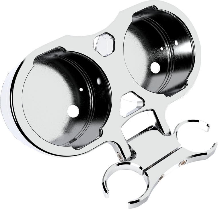 La Choppers - Gauge Mount T-bar Dual 1" Chrome - LA-7398-02C La Choppers - Gauge Mount T-bar Dual 1" Chrome - LA-7398-02C
