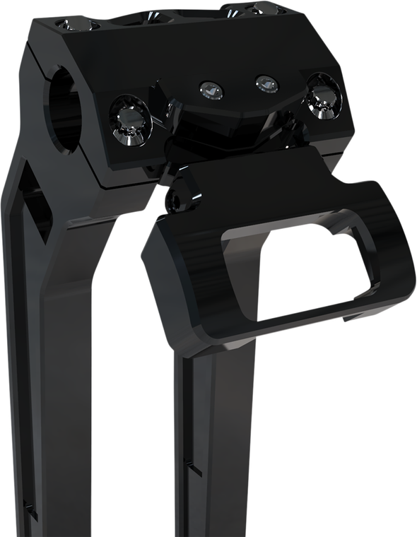 La Choppers - Gauge Mount - Single - Black - Softail - M8 Softail Gauge Mount For Performance Risers - LA-7397-00B