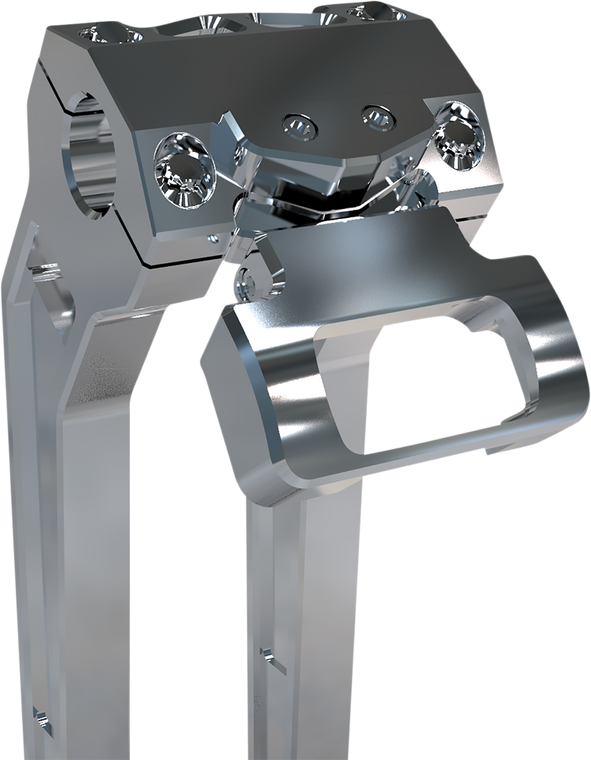 La Choppers - Gauge Mount - Single - Raw - Softail - M8 Softail Gauge Mount For Performance Risers - LA-7397-00R