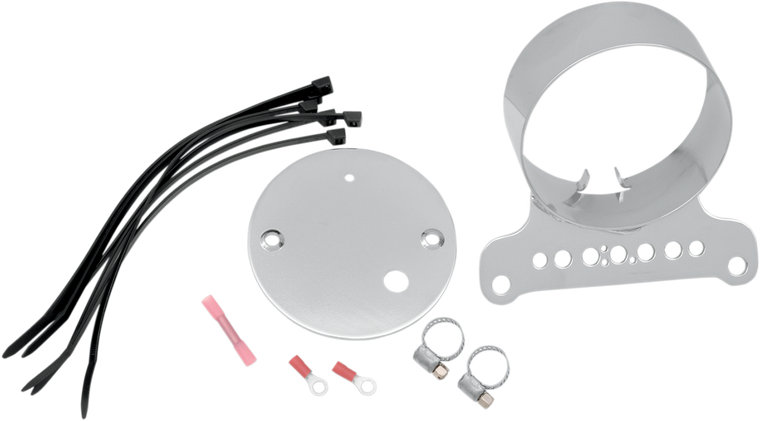 Drag Specialties - Single Gauge Bracket - Chrome - Gauge Bracket - T21-6927