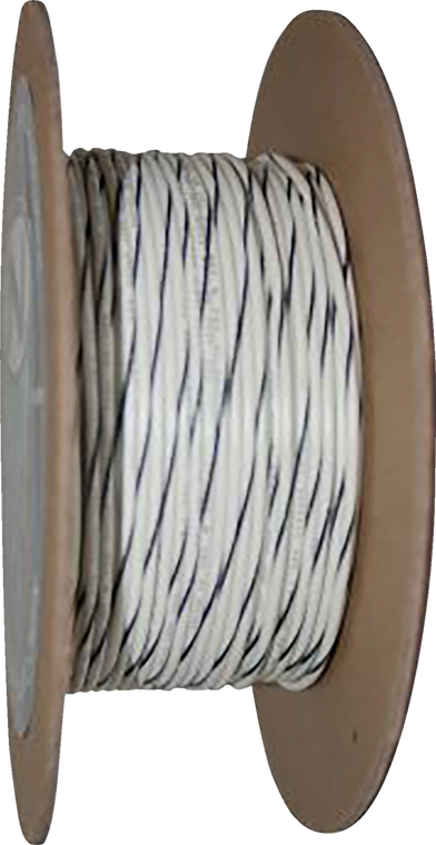 Namz - Wire 20-gauge Primary 100' White/black Stripe - NWR-90-100-20