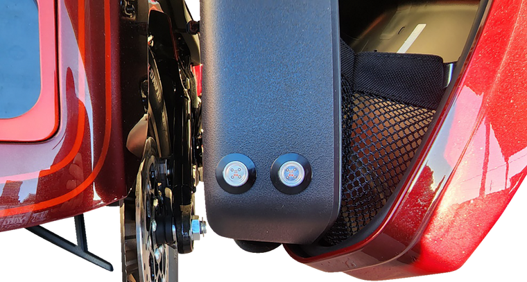 Paul Yaffe Bagger Nation - Brake Light Bag Bolts Lighting Bolts Blk - PYO:BB-LB-B