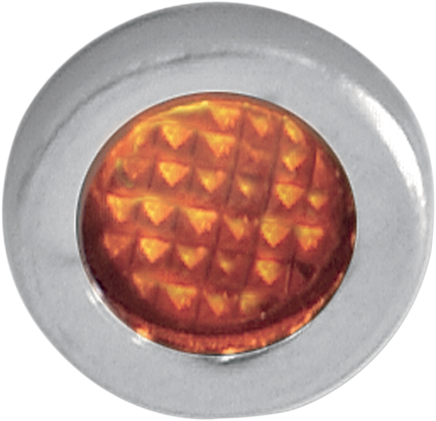 Drag Specialties - Snap-In Indicator Light - Amber - Stainless Steel Bezel - Snap-In Indicator Light  Indicator Light, - 162609