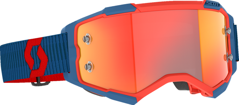 Scott - Goggle Fury Dark-blue/neon-red Orange Chrome Works - 272828-7698280
