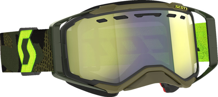 Scott - Goggle Prospect Snow Khaki-green/neon-yel Enhancer Yel-chr - 272846-7701335