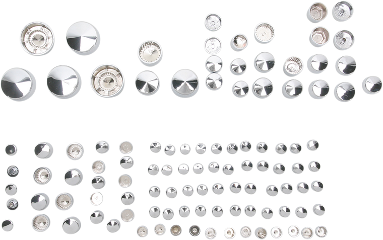 Drag Specialties - Cover Bolt - Chrome - Bolt Cover Deluxe Kit - 352100
