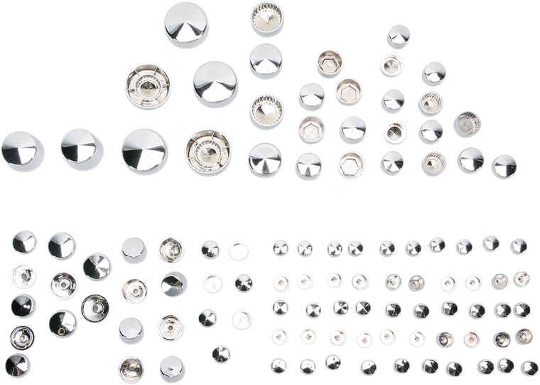 Drag Specialties - Cover Bolt - Chrome - Bolt Cover Deluxe Kit - 352104