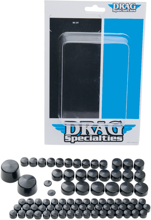 Drag Specialties - Bolt Covers - Black - Bolt Cover Standard Kit - 352012