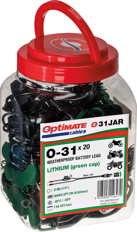 Tecmate - Cord Battery 1/4 Slim Sae X20 - O-31SJAR