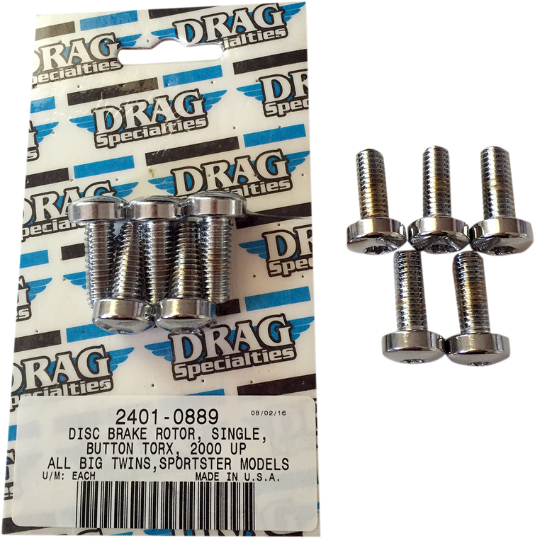 Drag Specialties - Rotor to Hub Front Kit - Chrome - Disc Brake Hub Mounting Kit - MK771