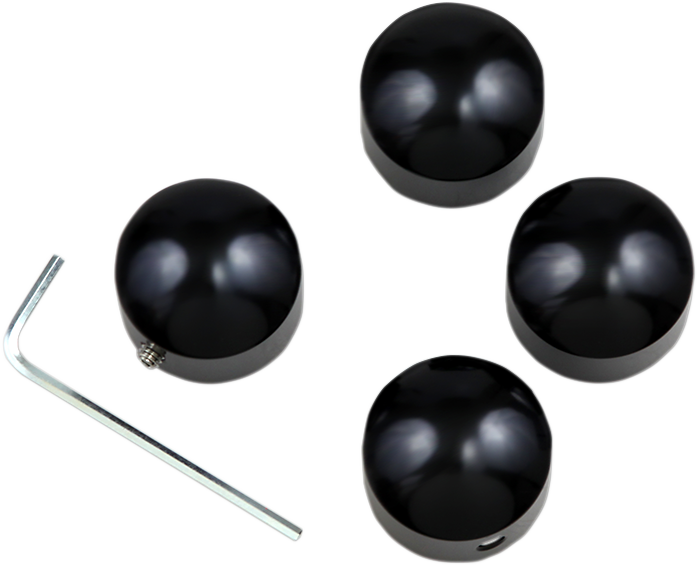 Drag Specialties - Cover Head Bolt - Black - Head Bolt Covers - 04-0901AGB