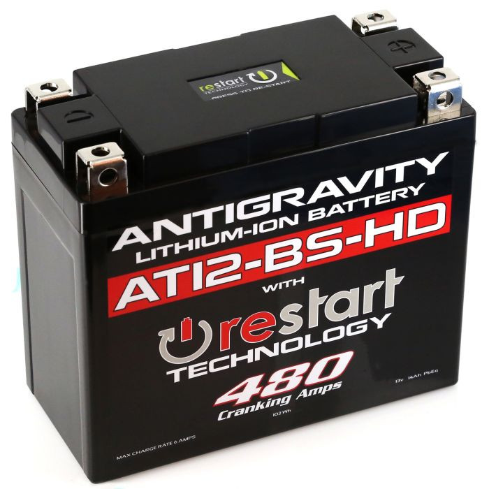 Antigravity Batteries - Yt12-bs Case Hp,480 Ca,16ah Replaces:yt12-bs,yt12b-bs,yt14-bs - AG-AT12BS-HD-RS