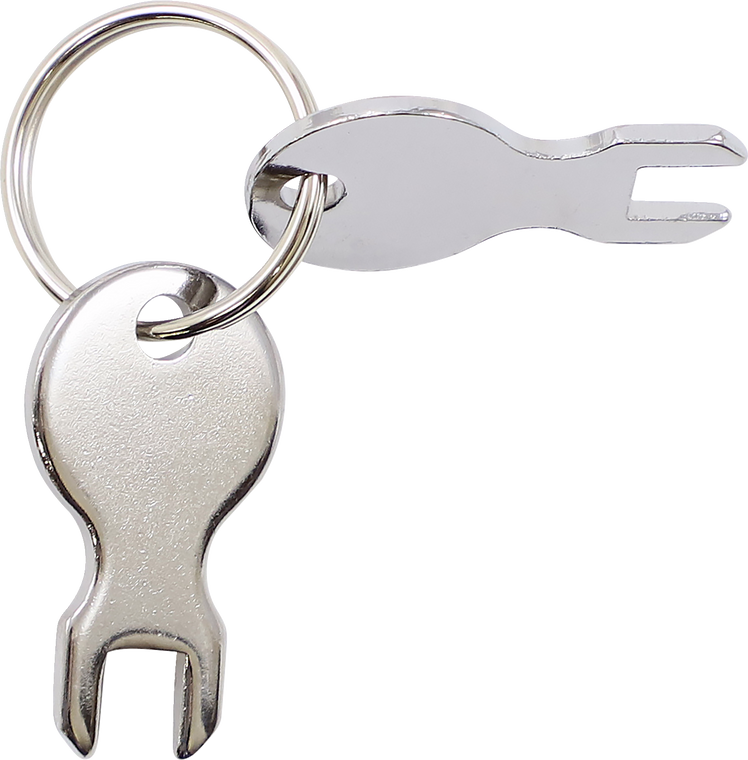 Drag Specialties - Replacement Keys for Teardrop Chrome Toolbox - Replacement Keys for Teardrop Toolbox - 19224K