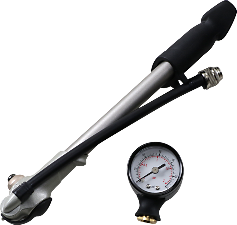 Drag Specialties - Air Pump with Gauge - 0-30 - Hi-Pressure Shock Pump - 3805-0082