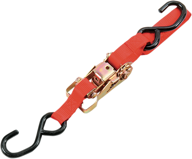 Parts Unlimited - Heavy-Duty Ratchet Tie-Down - 1-1/2" x 6' - Red - 1-1/2" Heavy-Duty Ratcheting Tie-Downs - 3920-0081