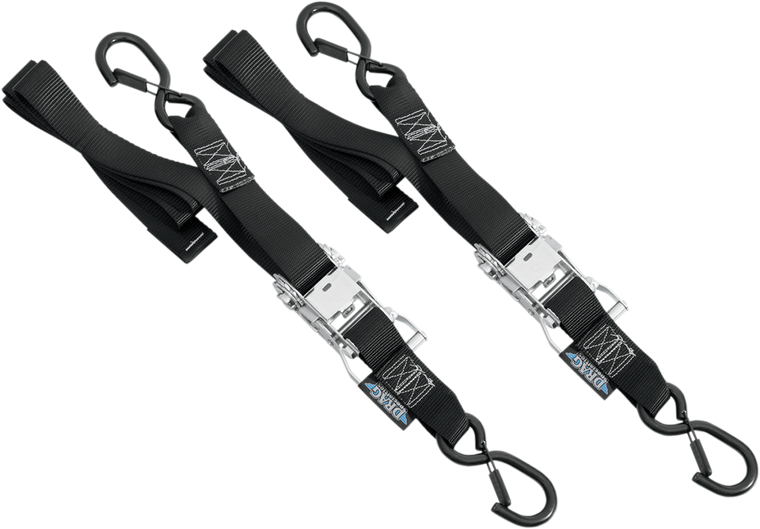 Drag Specialties - Ratchet Tie-Downs - 1-1/2" x 6' - Black - 1-1/2" Ratchet Tie-Downs - 3920-0181 Drag Specialties - Ratchet Tie-Downs - 1-1/2" x 6' - Black - 1-1/2" Ratchet Tie-Downs - 3920-0181