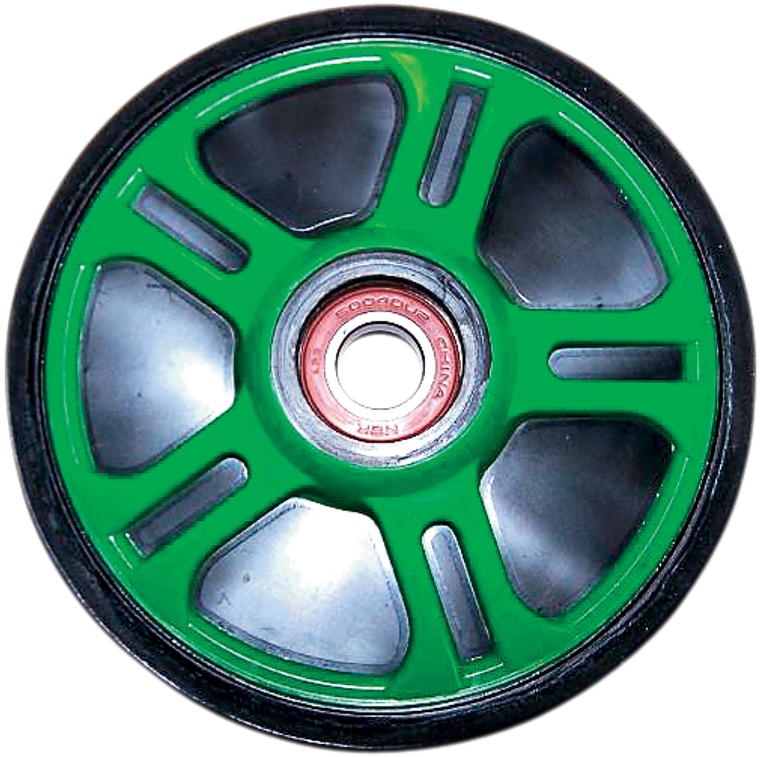 Parts Unlimited - Thin Idler Wheel with Bearing 6004-2RS - Green - Group 2 - 5.63" OD x 20 mm ID - Idler Wheel - R5630M-2 305B Parts Unlimited - Thin Idler Wheel with Bearing 6004-2RS - Green - Group 2 - 5.63" OD x 20 mm ID - Idler Wheel - R5630M-2 305B