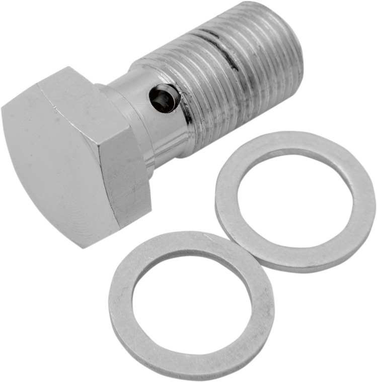 Drag Specialties - Banjo Bolt - 7/16-24 - Universal Chrome Steel Banjo Bolt - 115