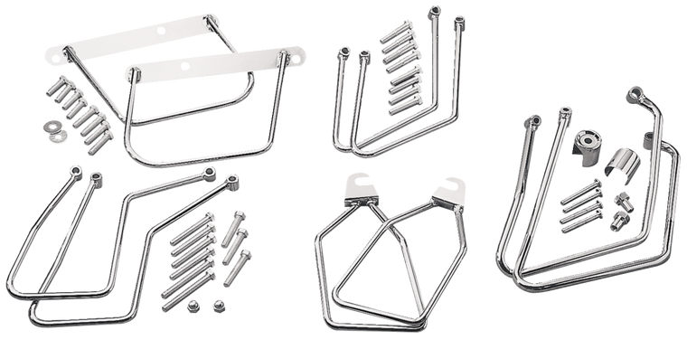Drag Specialties - Saddlebag Support - FX - Chrome Saddlebag Support Brackets - 77-0030