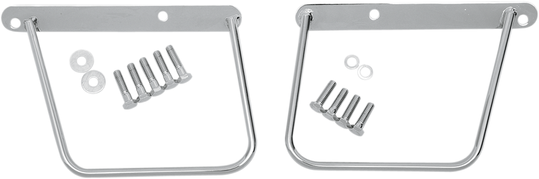 Drag Specialties - Saddlebag Support - FXST - Chrome Saddlebag Support Brackets - 77-0031