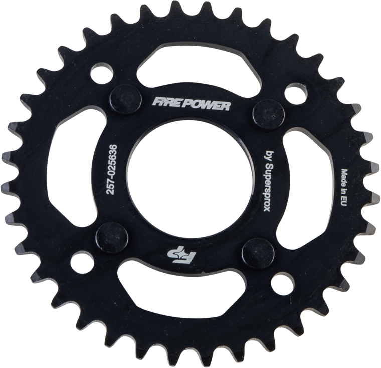 Fire Power - Rear Sprocket Steel 36t Blk - FPS-256-36- BLK