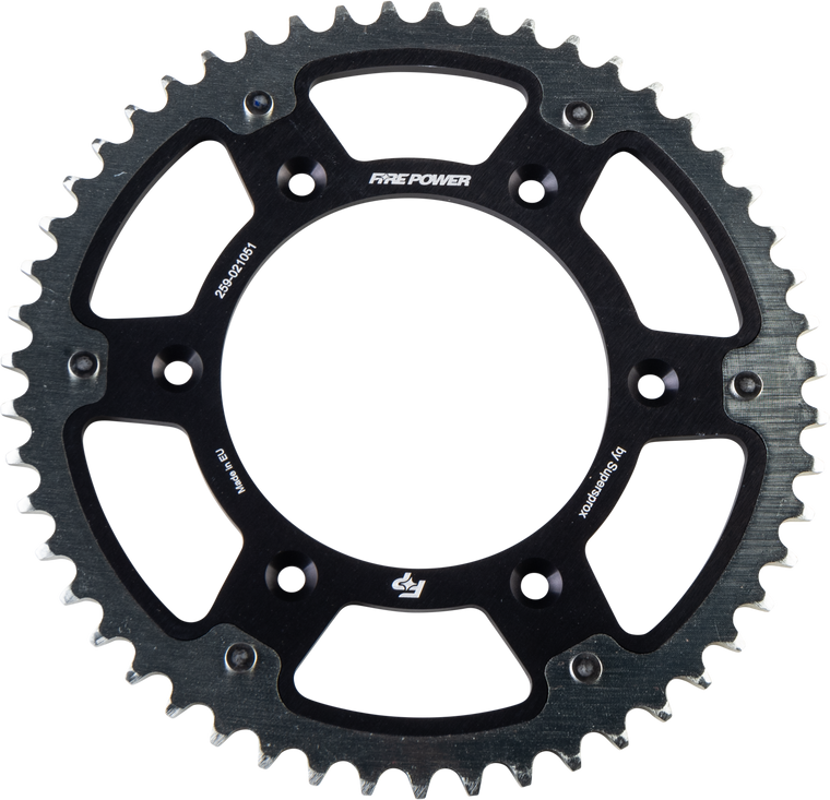 Fire Power - Rear Sprocket Hybrid 51t Blk/sil - FPH-210-51-BLK