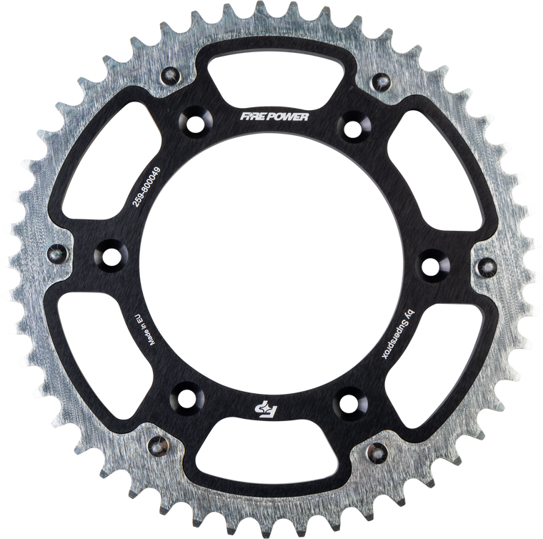 Fire Power - Rear Sprocket Hybrid 49t Blk/sil - FPH-8000-49-BLK