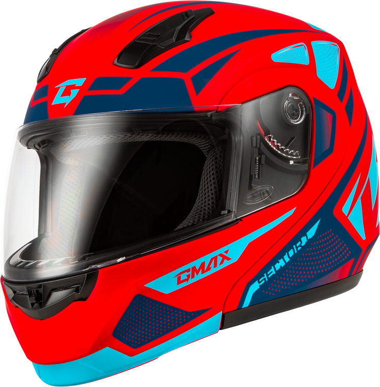 Gmax - Md-04 Sector Helmet Matte Red/blue Md - M1043995