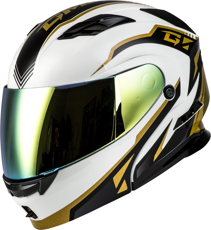 Gmax - Md-01 Volta Helmet White/gold/black Metallic Xs - M101381293