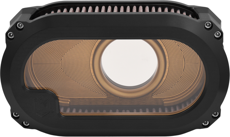 Kens Factory - Nxt Lvl M8 Air Cleaner W/glass Black W/gold - NXT-01BG