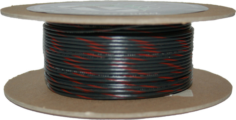 Namz Custom Cycle - 100' Spool 20-gauge Wire (black/red Stripe) - NWR-02-100-20